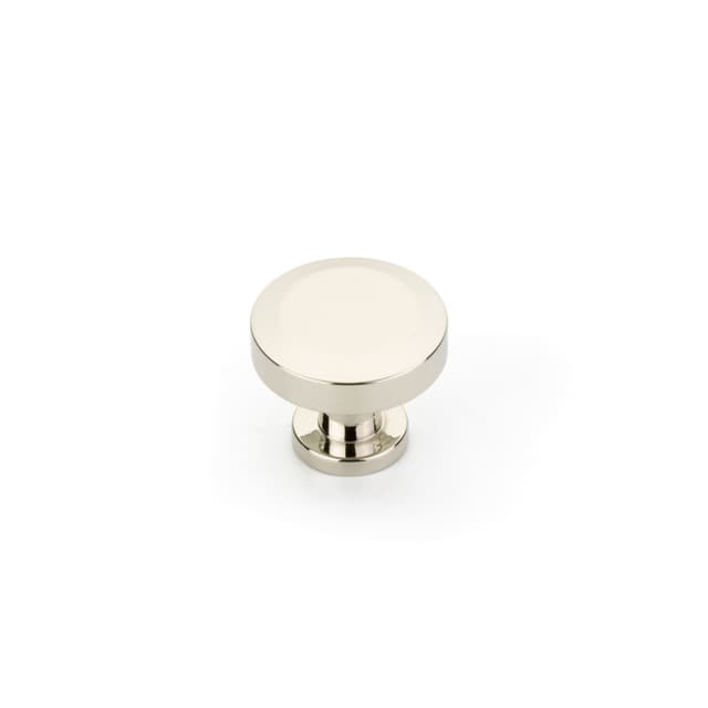 Schaub Heathrow Round Knob, 1-1/4", Polished Nickel - 550-PN