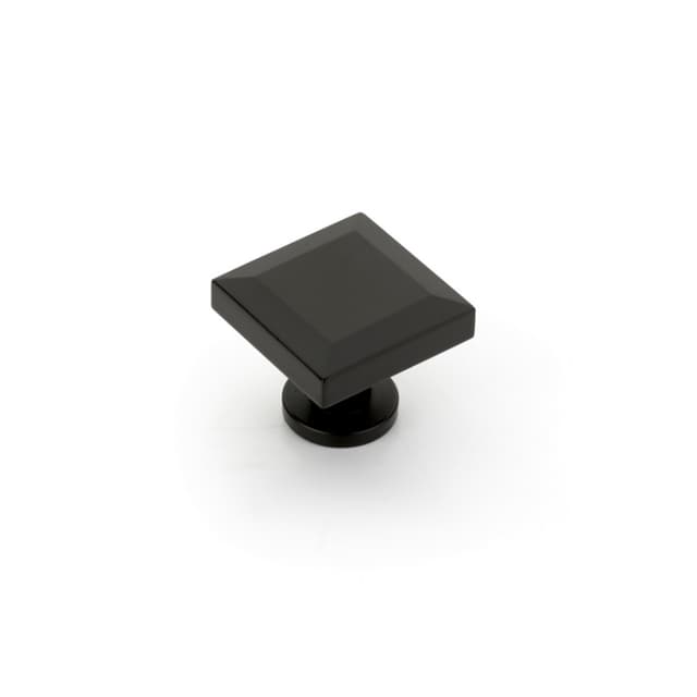 Schaub Heathrow Square Knob, 1-1/4", Matte Black - 551-MB
