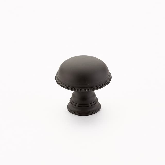 Schaub Atherton Plain Knurled Edge Knob, 1-1/4", Oil Rubbed Bronze - 572-10B