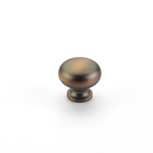 Schaub Country Round Knob, 1-1/4" dia, Aurora Bronze - 706-AUB
