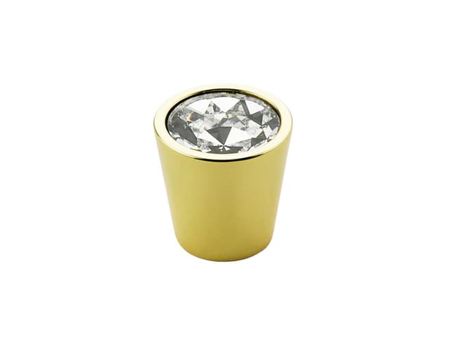 Schaub Stargaze Cylinder Knob, 1-1/6" dia, Polished Brass - 72-C-03