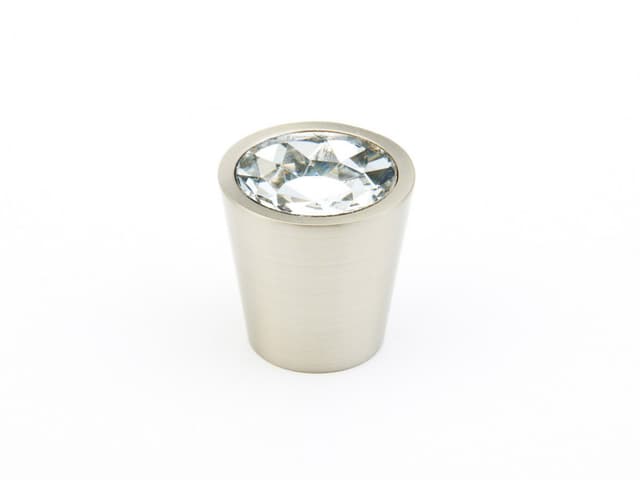 Schaub Stargaze Cylinder Knob, 1-1/6" dia, Satin Nickel - 72-C-15