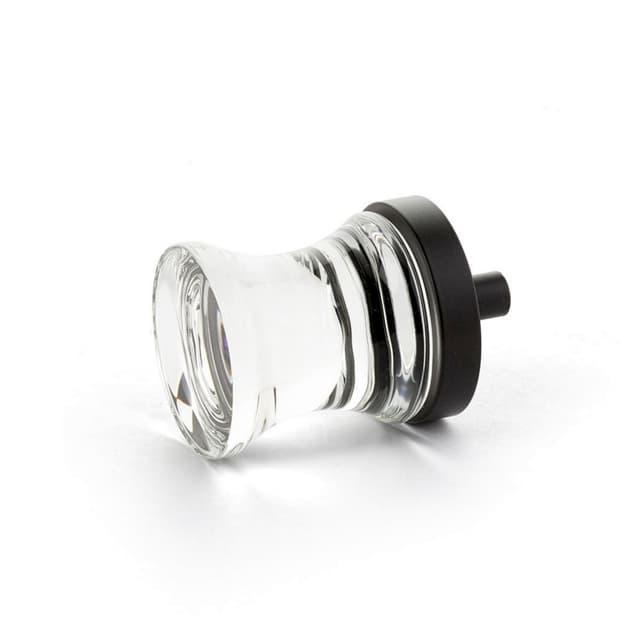 Schaub City Lights Concave Glass Knob, 1-1/8", Oil Rubbed Bronze - 76-10B