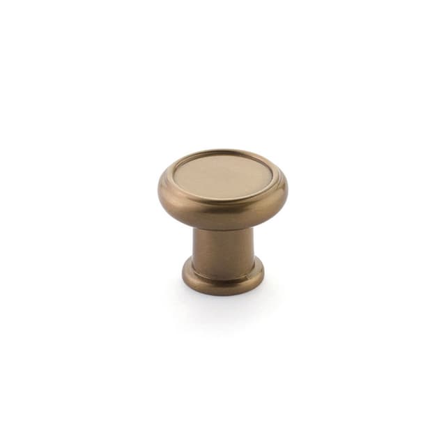 Schaub Steamworks Round Knob, 1-1/4" dia, Brushed Bronze - 78-BBZ