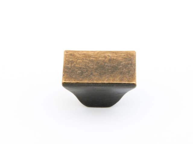 Schaub Vinci Rectangular Knob, 1-1/4", Antique Bronze - 814-AZ