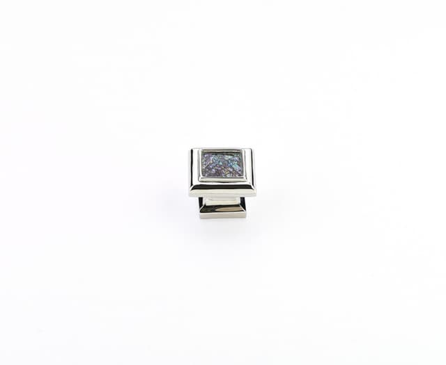 Schaub Imperial Shell Square Knob, 1-3/8" dia, Polished Nickel - 818-IM-PN