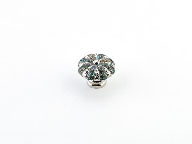 Schaub Imperial Shell Round Knob, 1-3/8" dia, Polished Nickel - 853-IM-PN