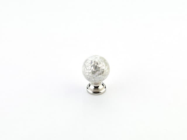 Schaub Mother of Pearl Round Knob, 1-1/4" dia, Polished Nickel - 857-MOP-PN