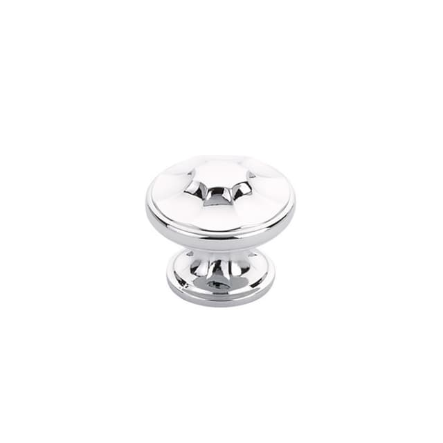 Schaub Empire Round Knob, 1-3/8" dia, Polished Chrome - 876-26