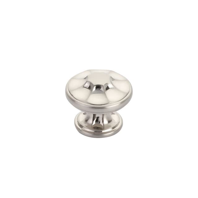 Schaub Empire Round Knob, 1-3/8" dia, Brushed Nickel - 876-BN