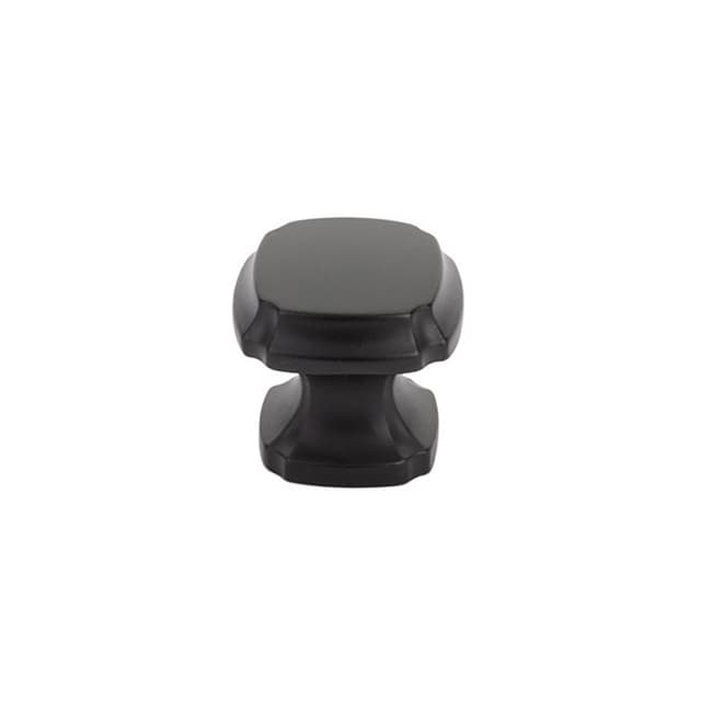 Schaub Empire Square Knob, 1-3/8" dia, Matte Black - 882-MB