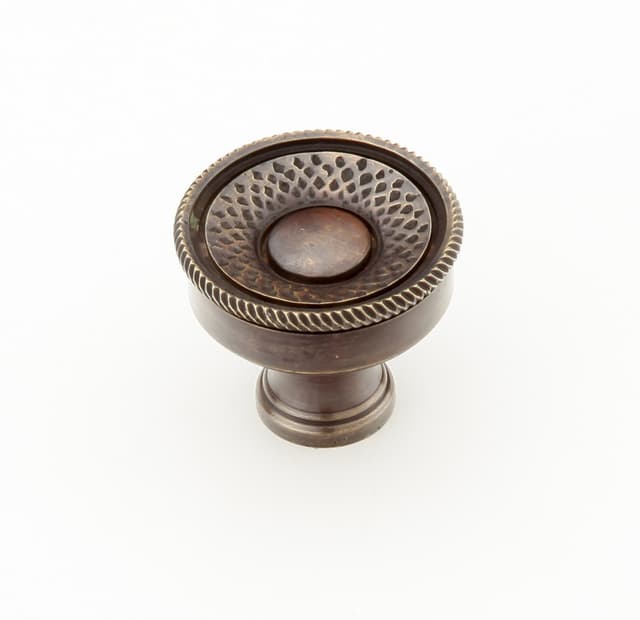 Schaub Sonata Round Knob, 1-1/4" dia, Dark Antique Bronze - 927-DAB