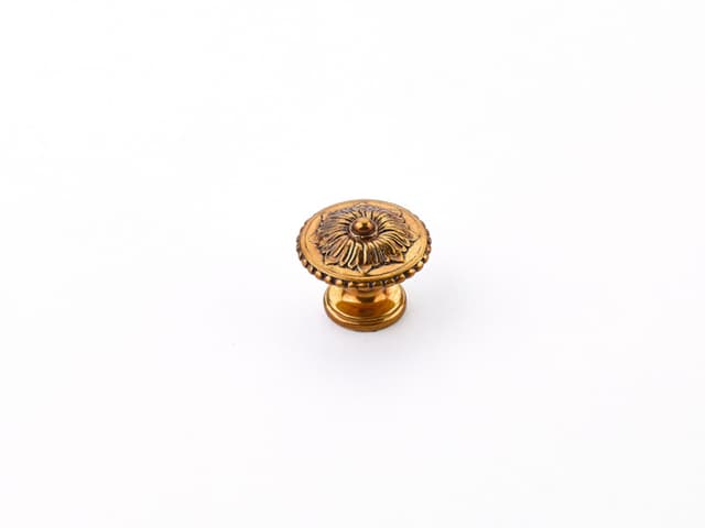 Schaub Sonata Round Knob, 1-1/4" dia, Paris Brass - 930-PAR