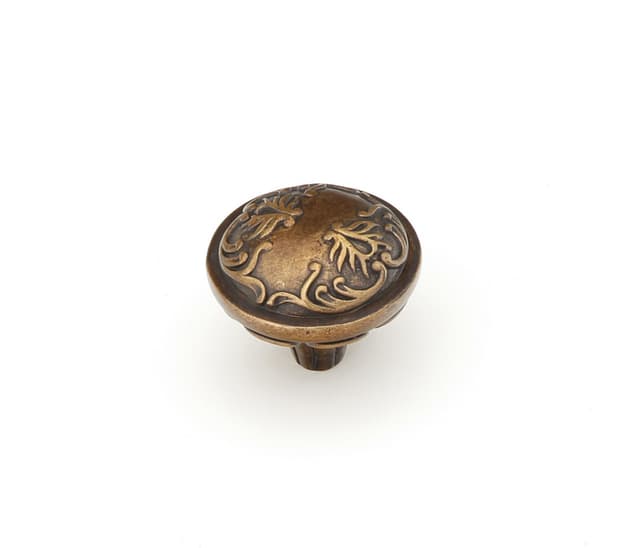 Cantata Round Knob, 1-1/4" dia, Dark Italian Antique - 994-DIA