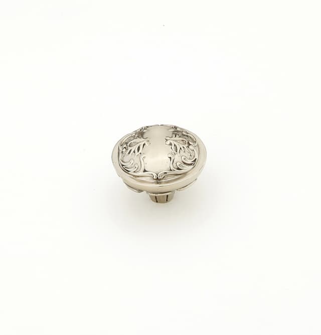 Cantata Round Knob, 1-1/4" dia, White Brass - 994-WB