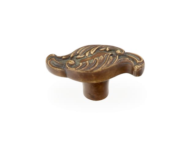 Cantata Oblong Knob, 7/8"x2", Monticello Brass - 996-MBR