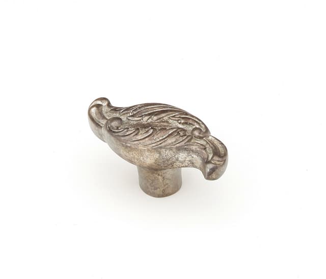 Cantata Oblong Knob, 7/8"x2", Monticello Silver - 996-MSL