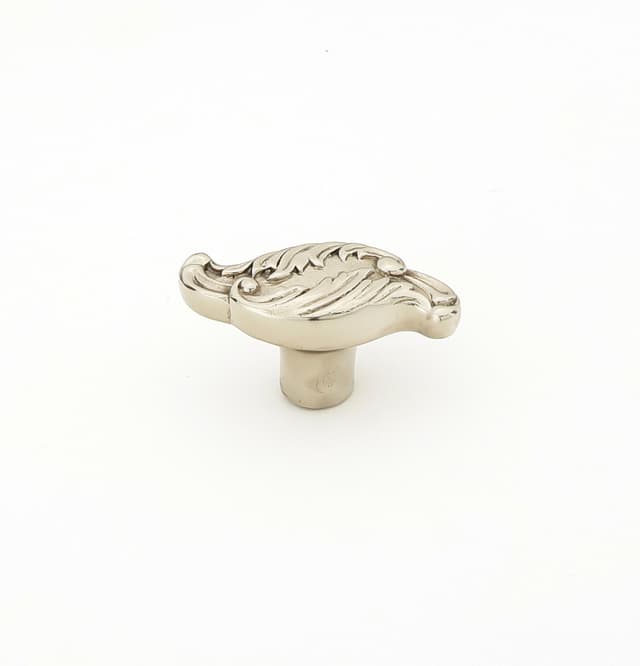 Cantata Oblong Knob, 7/8"x2", White Brass - 996-WB