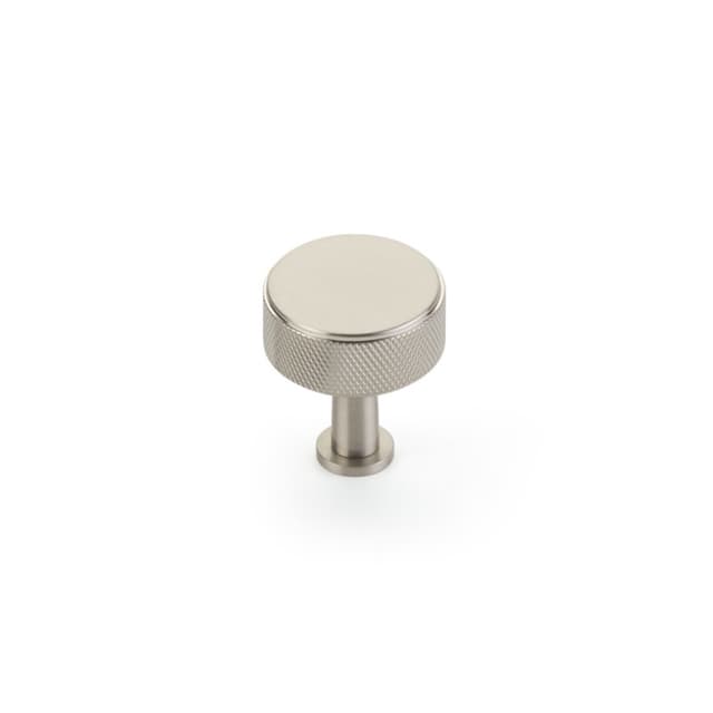 Schaub Pub House Knurled Knob, 1-1/4" dia, Brushed Nickel - 5002-BN