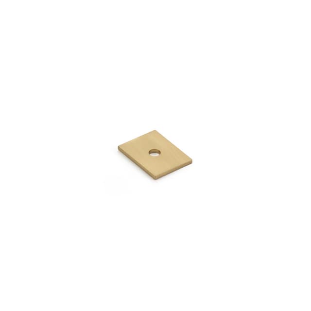 Schaub Pub House Backplate for Knob, 1" x 3/4", Signature Satin Brass - 5101B-SSB