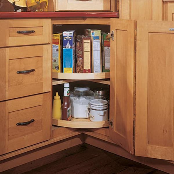 T72 Series Full-Circle 2 Tray Wood Lazy Susan, Omega National