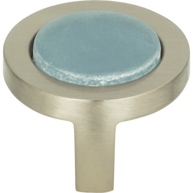 Top Knobs Spa Series 1-1/4" (32 mm) Diameter Brushed NickelKnob, - 229-BLU-BRN