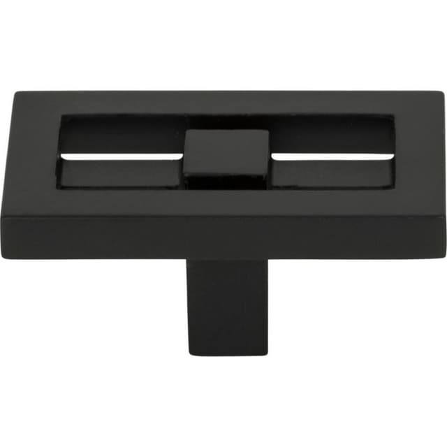Top Knobs Nobu Series 1-3/4 in (44 mm) L x 1 in (25 mm) W Matte Black Knob, - 261-BL