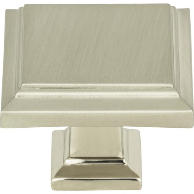 Top Knobs Sutton Place Series 1-1/4 in (32 mm) L x 1-1/4 in (32 mm) W Brushed Nickel Knob, - 289-BRN