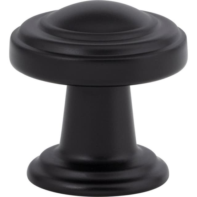 Top Knobs Bronte Series 1-1/8" (29 mm) Diameter Matte BlackKnob, - 313-BL