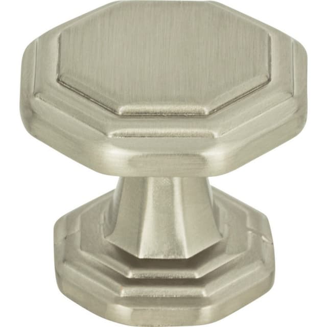 Top Knobs Dickinson Series 1-1/4 in (32 mm) L x 1-1/4 in (32 mm) W Brushed Nickel Knob, - 319-BRN