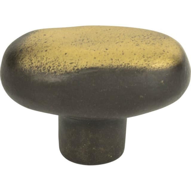 Top Knobs Distressed Series 1-11/16 in (43 mm) L x 1 in (25 mm) W Antique Bronze Knob, - 332-ABZ