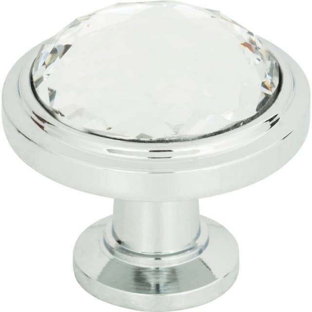Top Knobs Crystal Series 1-5/16" (33 mm) Diameter Polished ChromeKnob, - 343-CH