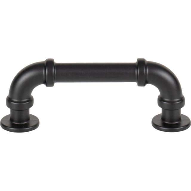 Top Knobs Steam Punk Series 3" (76 mm) Center to Center Matte Black Pull, - 367-BL