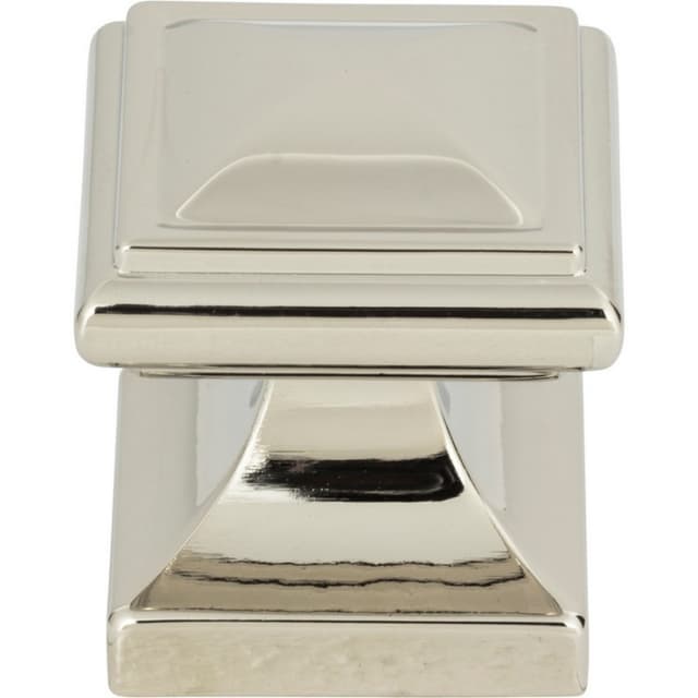 Top Knobs Wadsworth Series 1-1/4 in (32 mm) L x 1-1/4 in (32 mm) W Polished Nickel Knob, - 370-PN