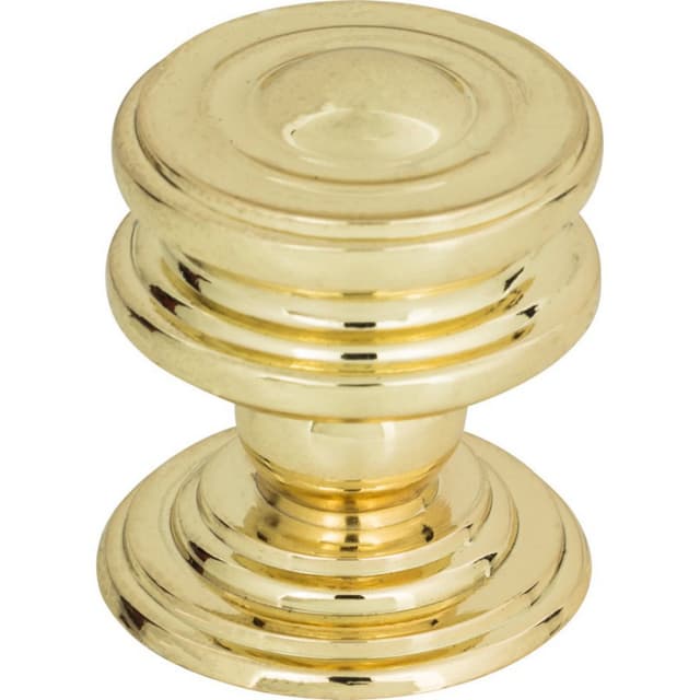 Top Knobs Campaign Series 1-1/4" (32 mm) Diameter Polished BrassKnob, - 376-PB