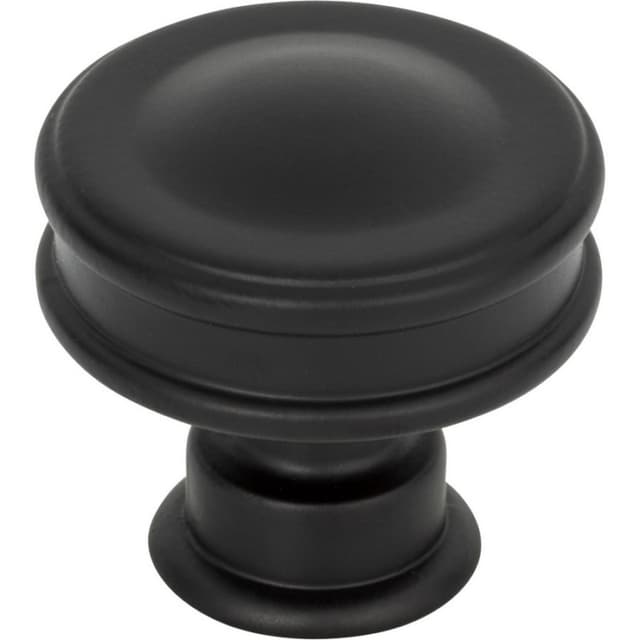 Top Knobs Oskar Series 1-1/4" (32 mm) Diameter Matte BlackKnob, - A100-BL