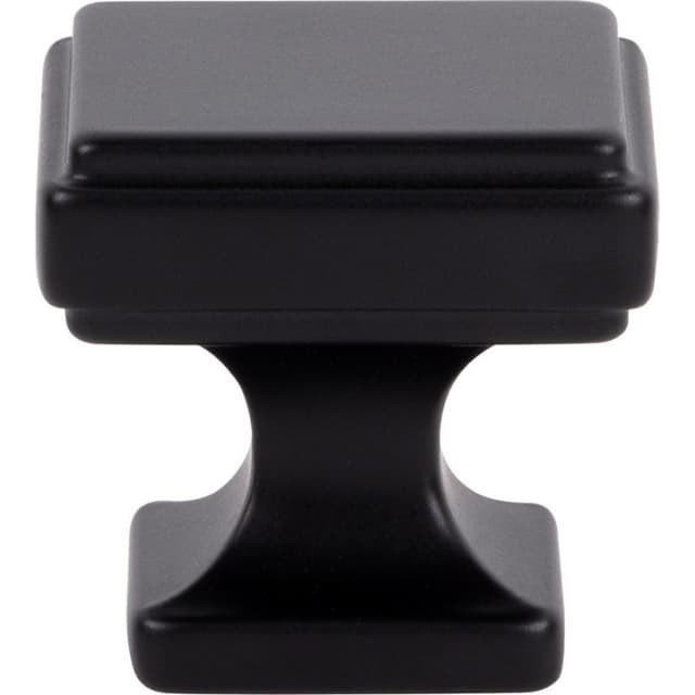 Top Knobs Kate Series 1-1/4 in (32 mm) L x 1-1/4 in (32 mm) W Matte Black Knob, - A201-BL
