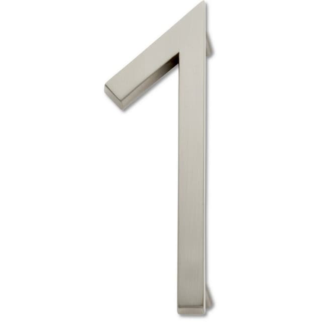 Top Knobs Modern Avalon Series Brushed Nickel 4-1/2 in (114 mm) L x 2 in (51 mm) W Zinc House Number, - AVN1-BRN