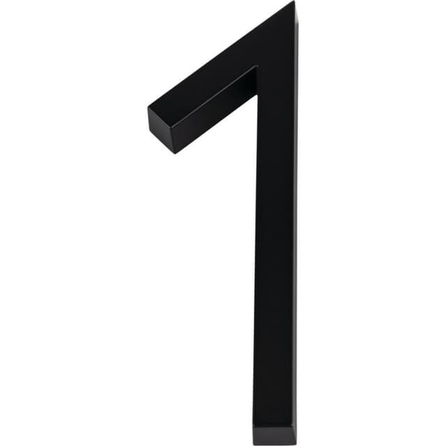 Top Knobs Modern Avalon Series Matte Black 6 in (152 mm) L x 1-7/8 in (48 mm) W Zinc House Number, - AVN1-L-BL