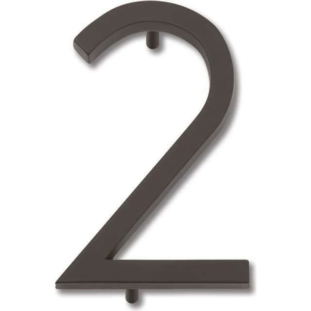 Top Knobs Modern Avalon Series Aged Bronze 4-1/2 in (114 mm) L x 2 in (51 mm) W Zinc House Number, - AVN2-O