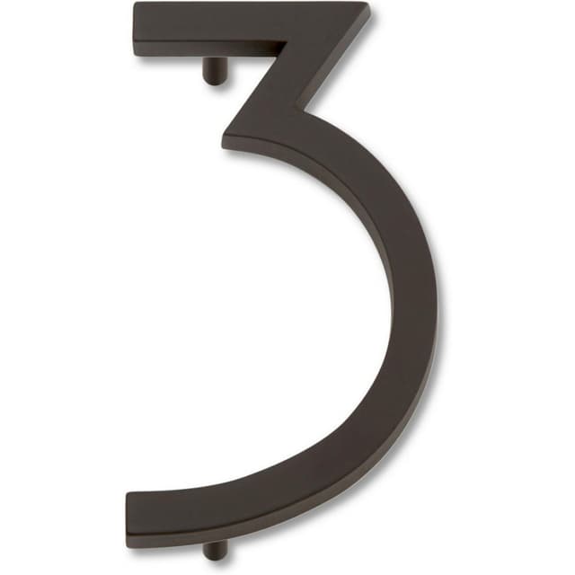 Top Knobs Modern Avalon Series Aged Bronze 4-1/2 in (114 mm) L x 2-1/2 in (64 mm) W Zinc House Number, - AVN3-O
