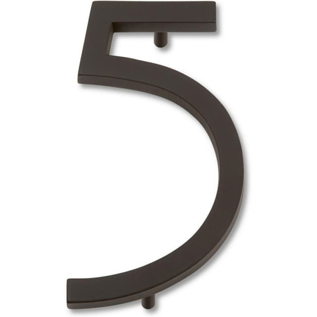 Top Knobs Modern Avalon Series Aged Bronze 4-1/2 in (114 mm) L x 3 in (76 mm) W Zinc House Number, - AVN5-O