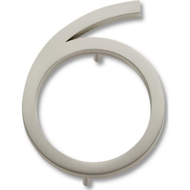 Top Knobs Modern Avalon Series Brushed Nickel 4-1/2 in (114 mm) L x 3-1/2 in (89 mm) W Zinc House Number, - AVN6-BRN