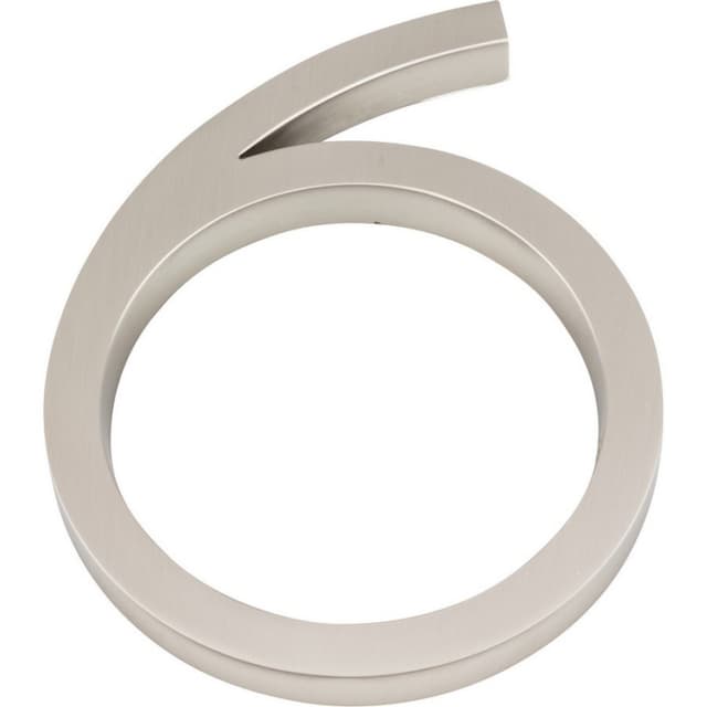 Top Knobs Modern Avalon Series Brushed Nickel 6 in (152 mm) L x 4-15/16 in (125 mm) W Zinc House Number, - AVN6-L-BRN