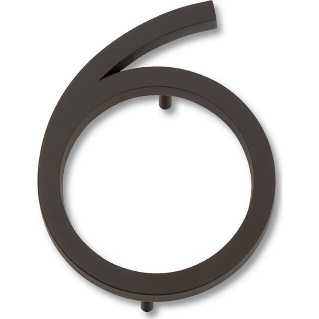 Top Knobs Modern Avalon Series Aged Bronze 4-1/2 in (114 mm) L x 3-1/2 in (89 mm) W Zinc House Number, - AVN6-O
