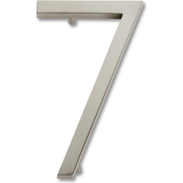 Top Knobs Modern Avalon Series Brushed Nickel 4-1/2 in (114 mm) L x 2-1/2 in (64 mm) W Zinc House Number, - AVN7-BRN