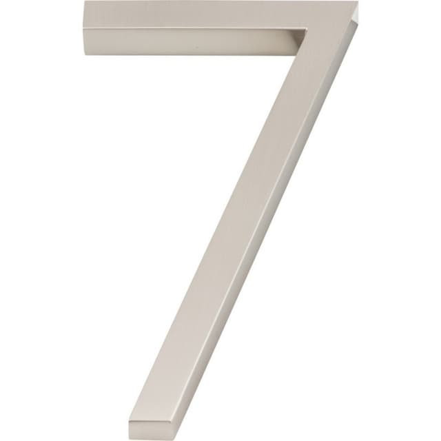 Top Knobs Modern Avalon Series Brushed Nickel 6 in (152 mm) L x 3-9/16 in (90 mm) W Zinc House Number, - AVN7-L-BRN