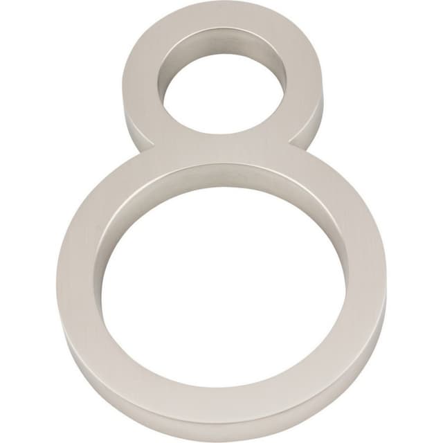Top Knobs Modern Avalon Series Brushed Nickel 6 in (152 mm) L x 4 in (102 mm) W Zinc House Number, - AVN8-L-BRN