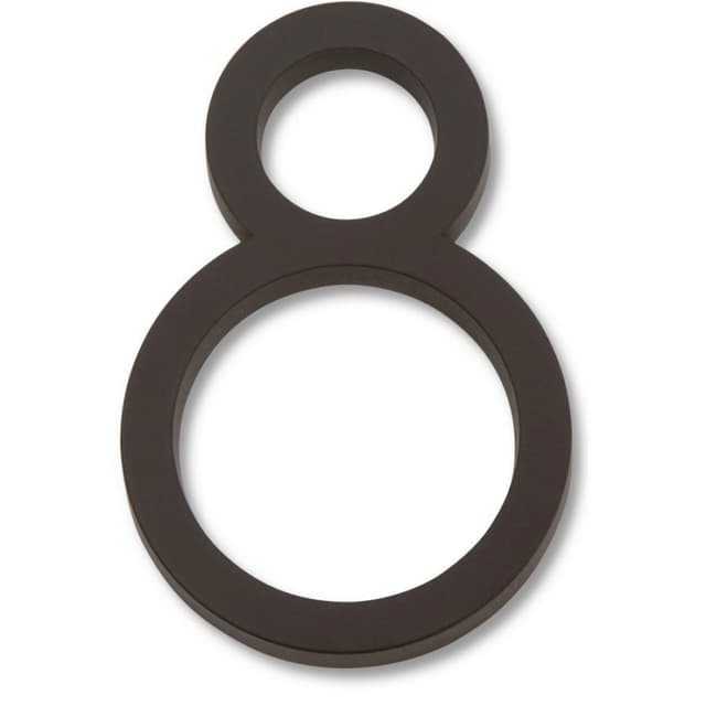 Top Knobs Modern Avalon Series Aged Bronze 4-1/2 in (114 mm) L x 3 in (76 mm) W Zinc House Number, - AVN8-O