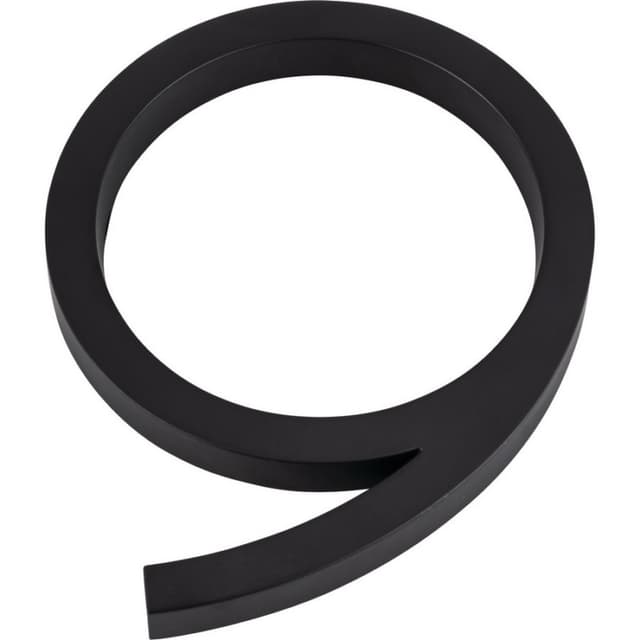Top Knobs Modern Avalon Series Matte Black 6 in (152 mm) L x 4-15/16 in (125 mm) W Zinc House Number, - AVN9-L-BL